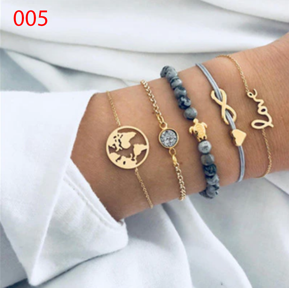 Colección de pulseras boho